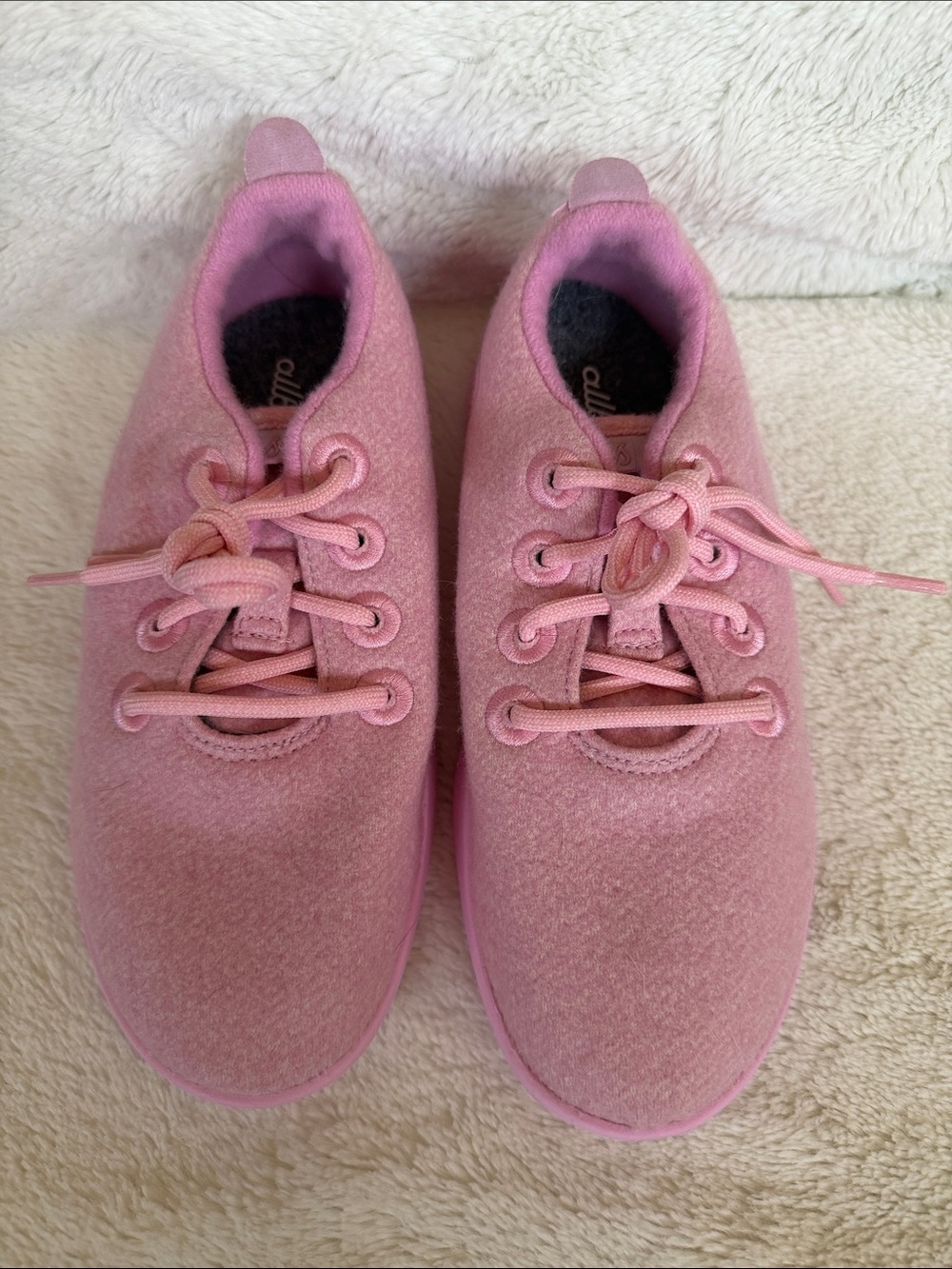 allbirds Kids Pink Lace-Up Wool Sneakers